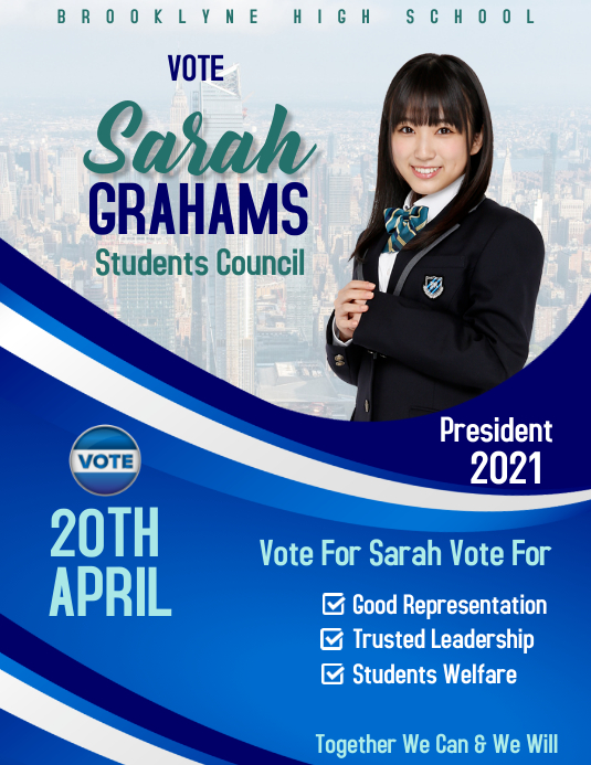 Copy of Students council election flyer template .,. | PosterMyWall