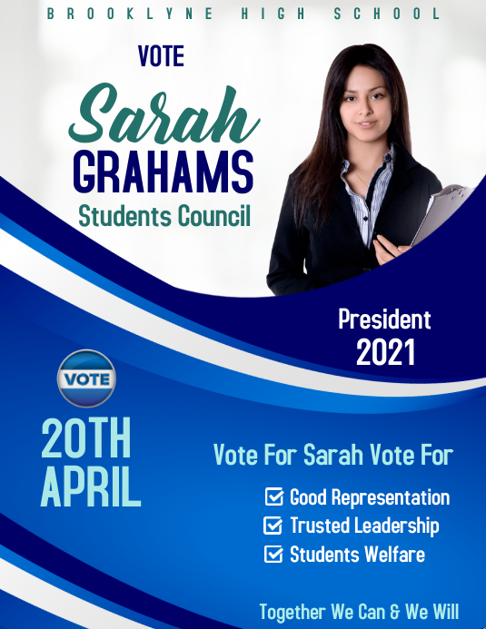 Copy of Students council election flyer template | PosterMyWall