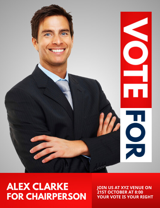 Copy of vote, vote for, election campaign | PosterMyWall