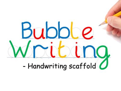 Bubble Writing - Handwriting Scaffold UKS2