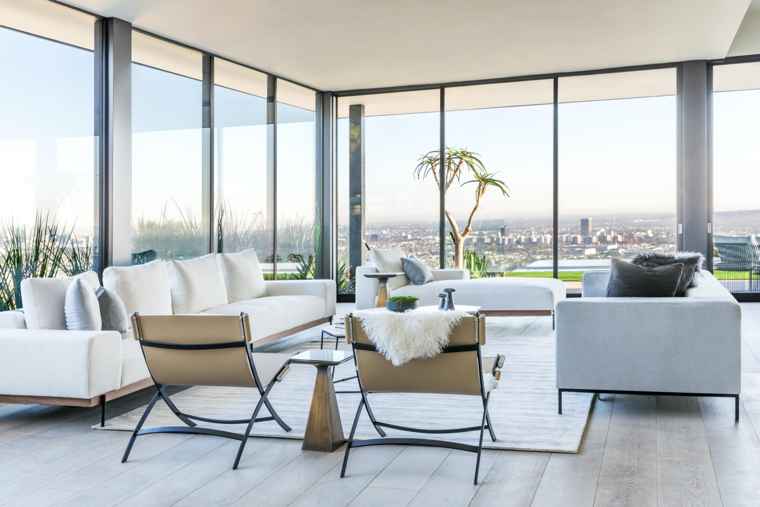 Minimalist white living room