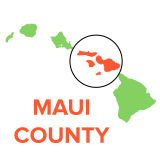 Maui County locator map