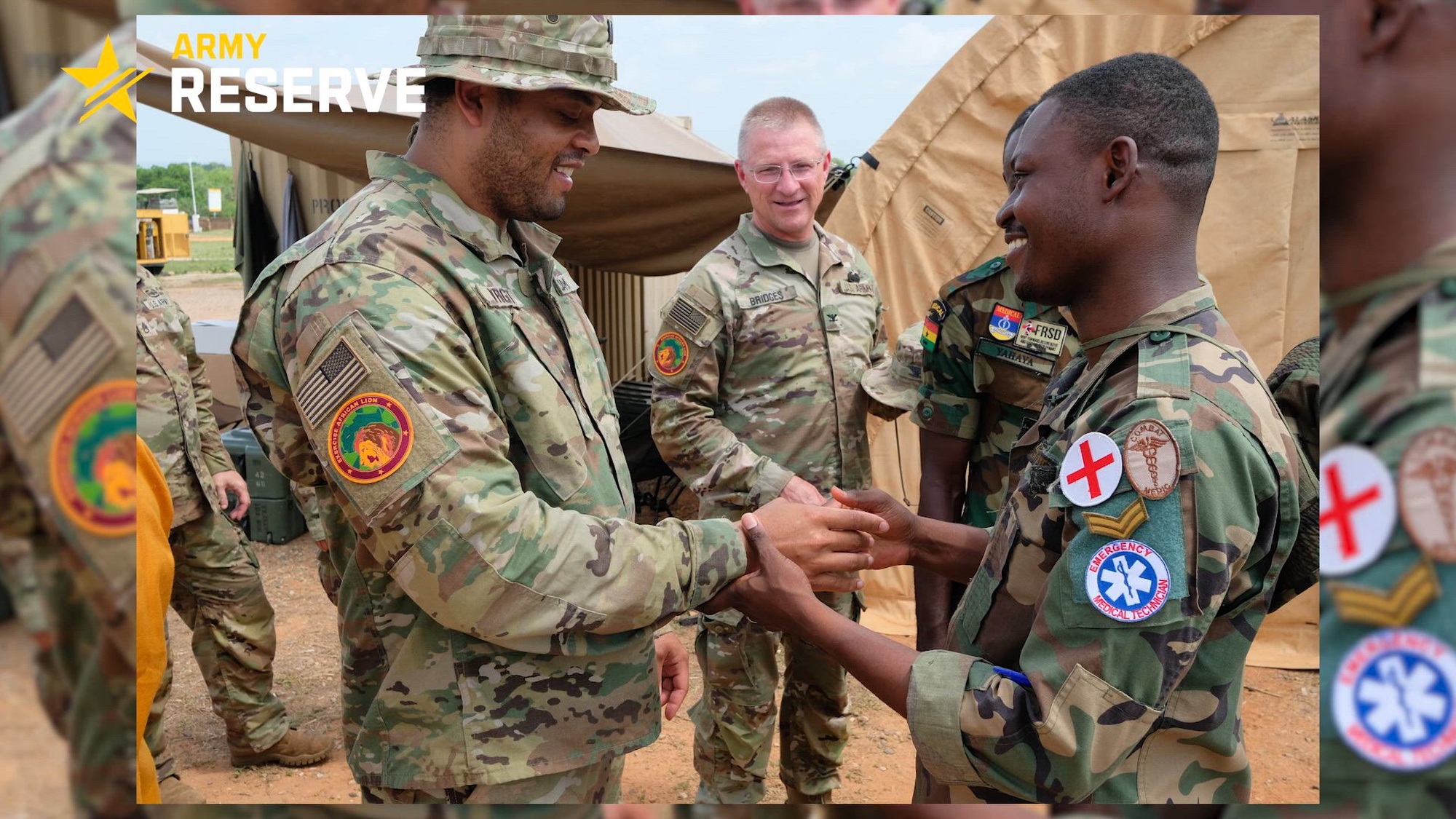 U.S. Army Reserve Soldiers of the 909th Forward Resuscitative Surgical Detachment participated in African Lion 2024 in Ghana on May 13-26, 2024. AL24 marks the 20th anniversary of U.S. Africa Command (AFRICOM) premier joint exercise led by U.S. Army Southern European Task Force, Africa running from April 19 to May 31 across Ghana, Morocco, Senegal and Tunisia, with over 8,100 participants from 27 nations and NATO contingents. (U.S. Army Reserve Video by Spc. Ronald D. Bell)