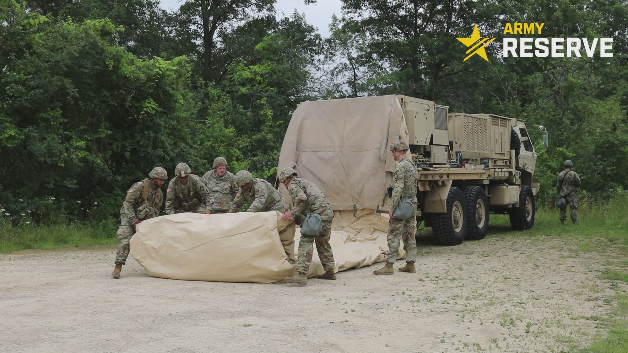 U.S. Army Reserve Col. Amy Luer, 330th Medical Brigade Commander, and Maj. Matthew Haskins, 330th Medical Brigade Deputy Operations Officer, talk about what the brigade mission is during Regional Medic exercise at Fort. McCoy, Wis. on July 20-25, 2024. (U.S. Army Reserve Video by Spc. Ronald D. Bell)