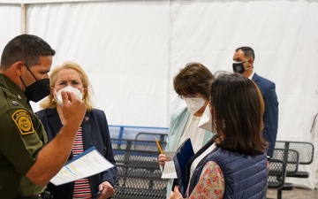 DHS Secretary Alejandro N. Mayorkas leads Congressional tour of Donna, Texas, CBP facilities