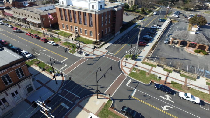 Phase 2 post office broad street meeting street statesville downtown streetscape 38