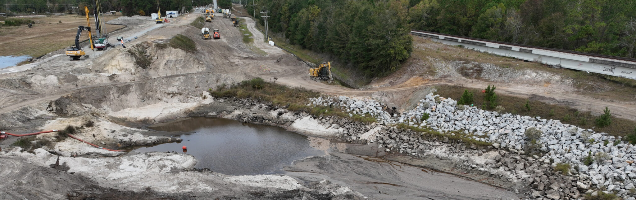 Boiling spring lakes dams construction