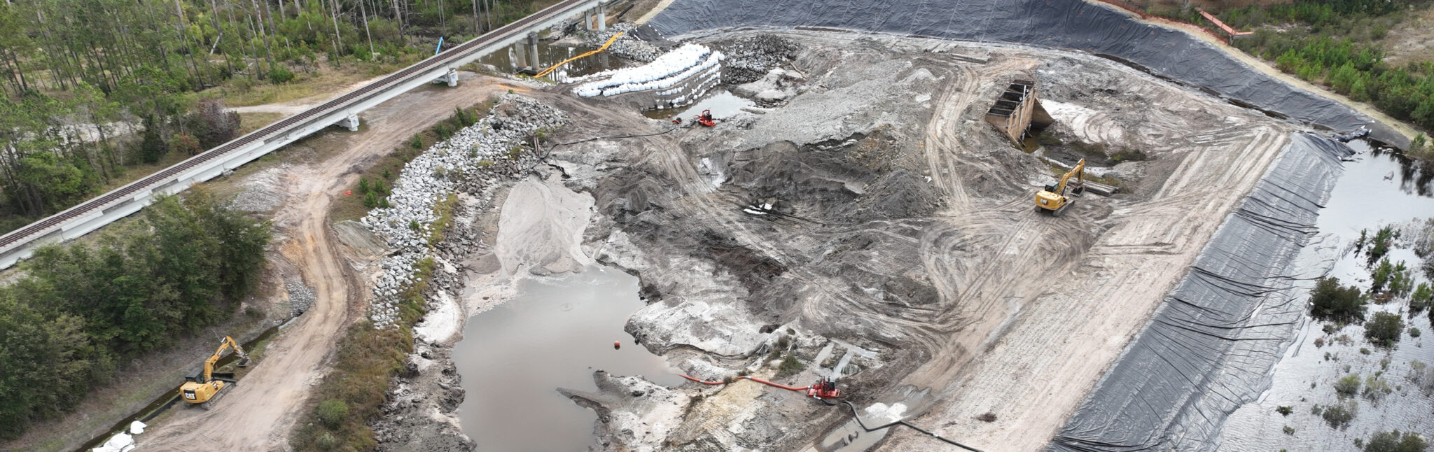 Boiling spring lakes dams construction