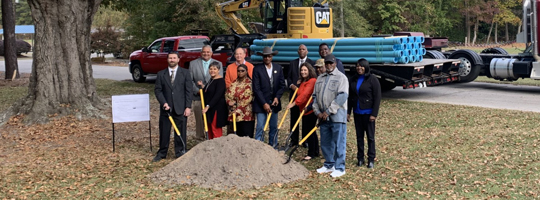 Godwin case water system improvements groundbreaking