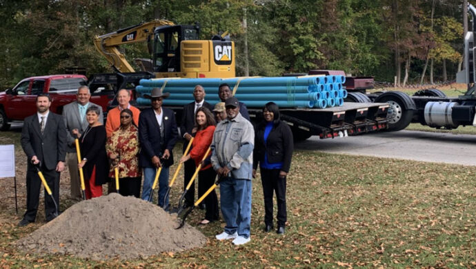 Godwin water system improvements groundbreaking