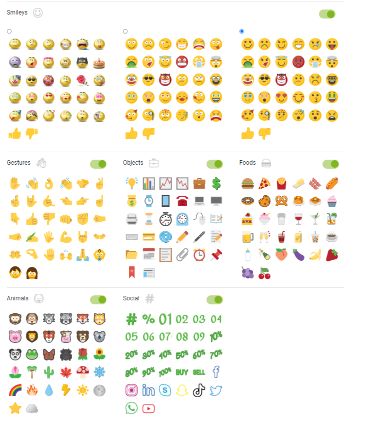 How to set up your preferred emojis? - Online Group Chat Room Plugin ...