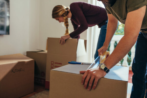 packing moving boxes