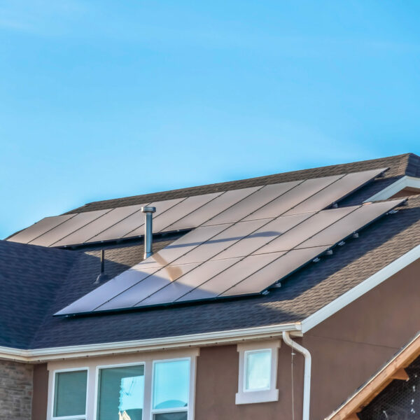 solar panels on roof of a home