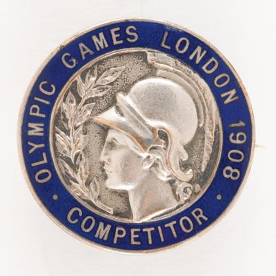 Lot #3211 London 1908 Olympics 'Competitor' Badge