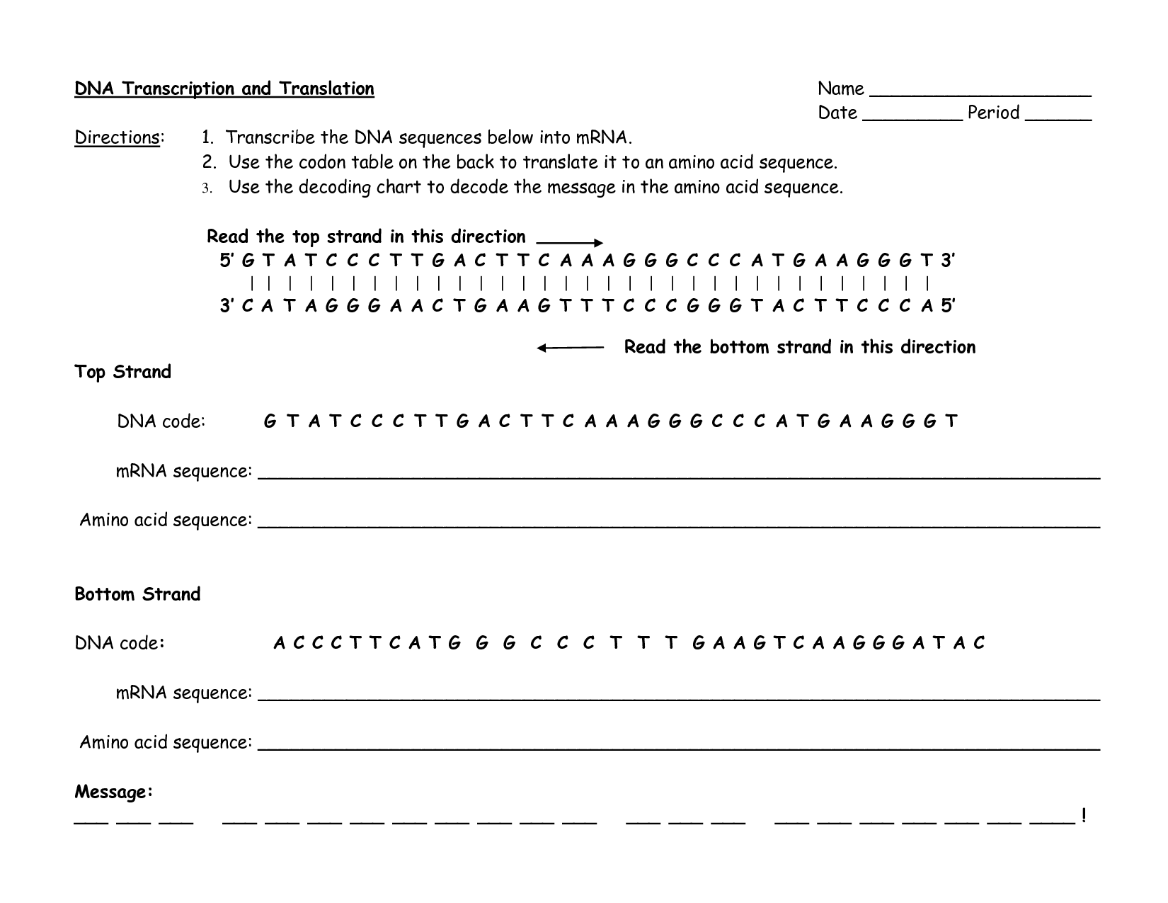 Rna Sequence Transcribed From Dna at Deborah Campbell blog