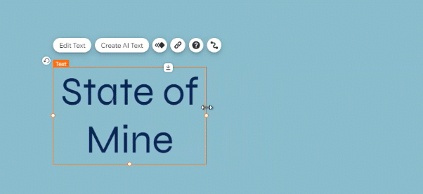 A GIF showing a text box being widened in the Editor with the click and drag function.