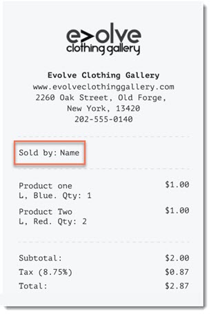 Screenshot of a Wix Mobile POS receipt with the