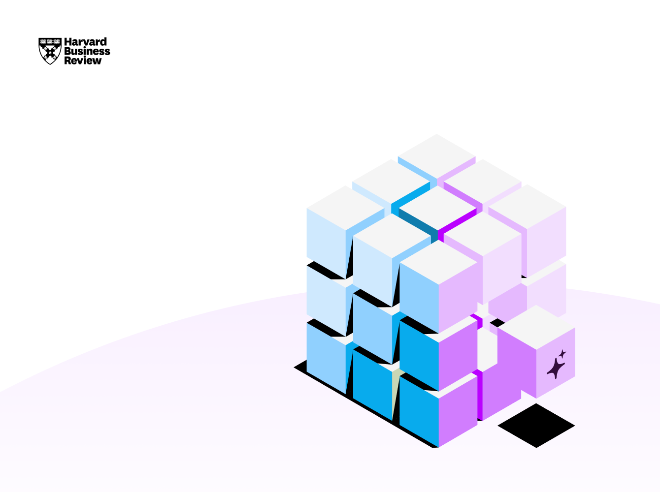 Harvard Business Review with Tetris Cube