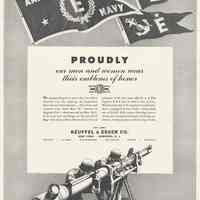 Ad (World War II): Proudly Our Men and Women Wear Their Emblems of Honor [Military "E" Awards]. Keuffel & Esser Co., n.d., ca. 1943.