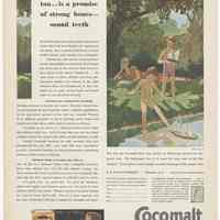 Ad, Cocomalt: A good coat of tan...is a promise... By R.B. Davis Co, Hoboken; in LHJ, Aug. 1929.