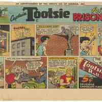 Ad, Tootsie Rolls, 2: "Captain Tootsie" comics published in Sunday comics section, April 3, 1950; June 18, 1950.