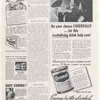 Ad, Cocomalt: Do your chores Cheerfully...let this revitalizing drink help you! By R.B. Davis Co., Hoboken; in Better Homes & Gardens, Feb. 1939