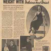 Ad, Cocomalt: See How Thousands of Thin Underweight Children Gain Weight ...Food-Drink. By R.B. Davis Co., Hoboken; in True Story, May 1936