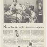 Ad, Cocomalt: No mother will neglect this one obligation. By Davis Baking Powder Co. [R.B. Davis], Hoboken; in LHJ, Apr.1928.