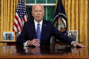 U.S. President Joe Biden addresses the nation on his decision to end his reelection bid in Washington