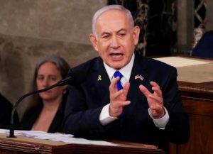 Israeli Prime Minister Benjamin Netanyahu addresses a joint meeting of Congress in Washington