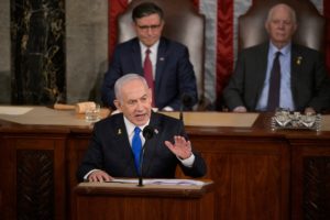 Israeli Prime Minister Benjamin Netanyahu addresses a joint meeting of Congress in Washington