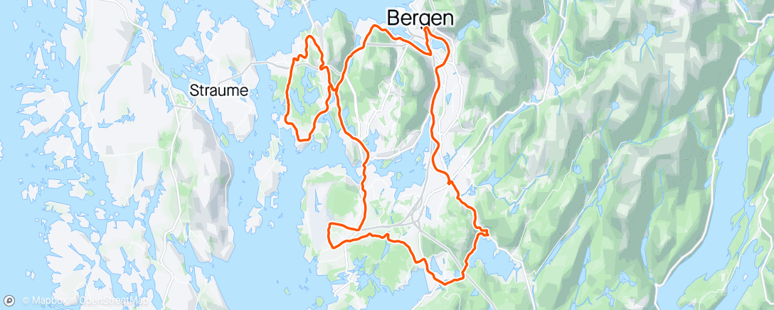 Map of the activity, Lunch Ride