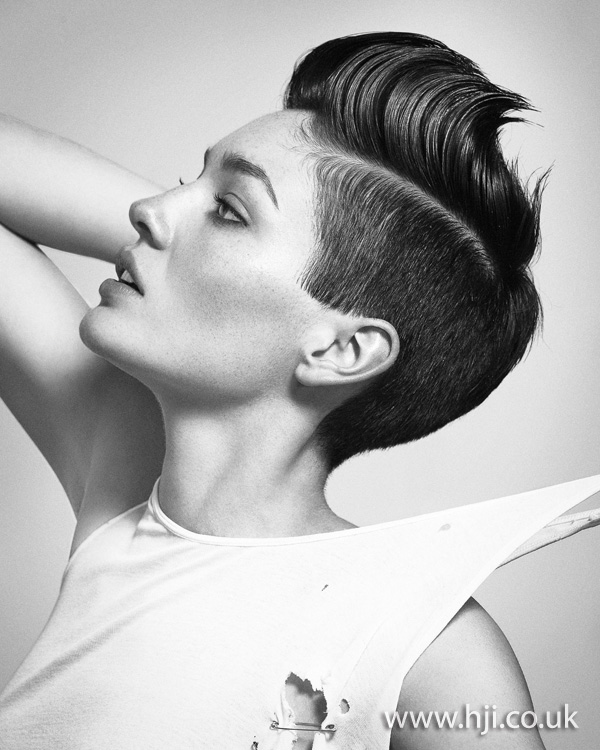 2012 short brunette womens quiff hairstyle