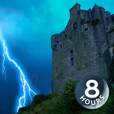 Rain on Castle with Thunder and Lightning 8 Hours | Rainstorm White Noise for Sleeping or Studying