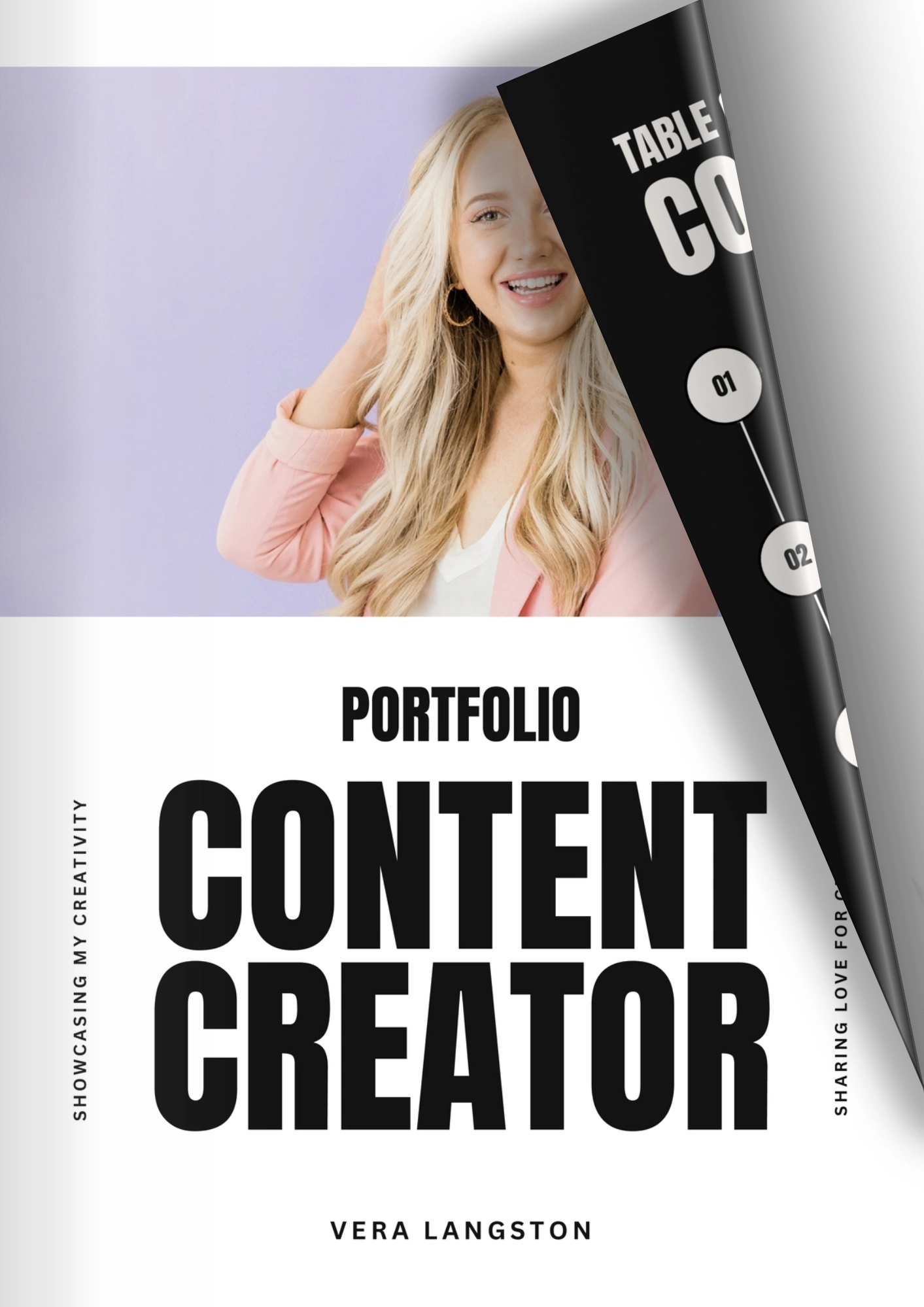 Vera's content creator online portfolio