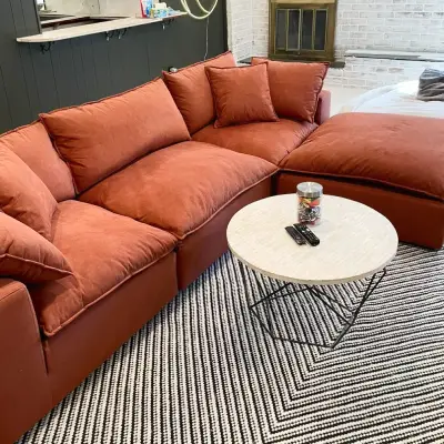 Cali Rust Modular Sectional in living room