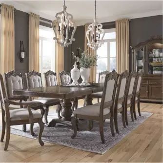 Charmond Brown Extendable Dining Room Set