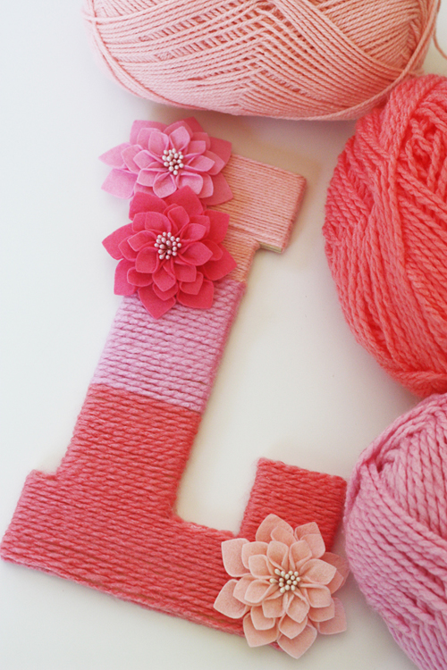 ombre yarn monogram letters