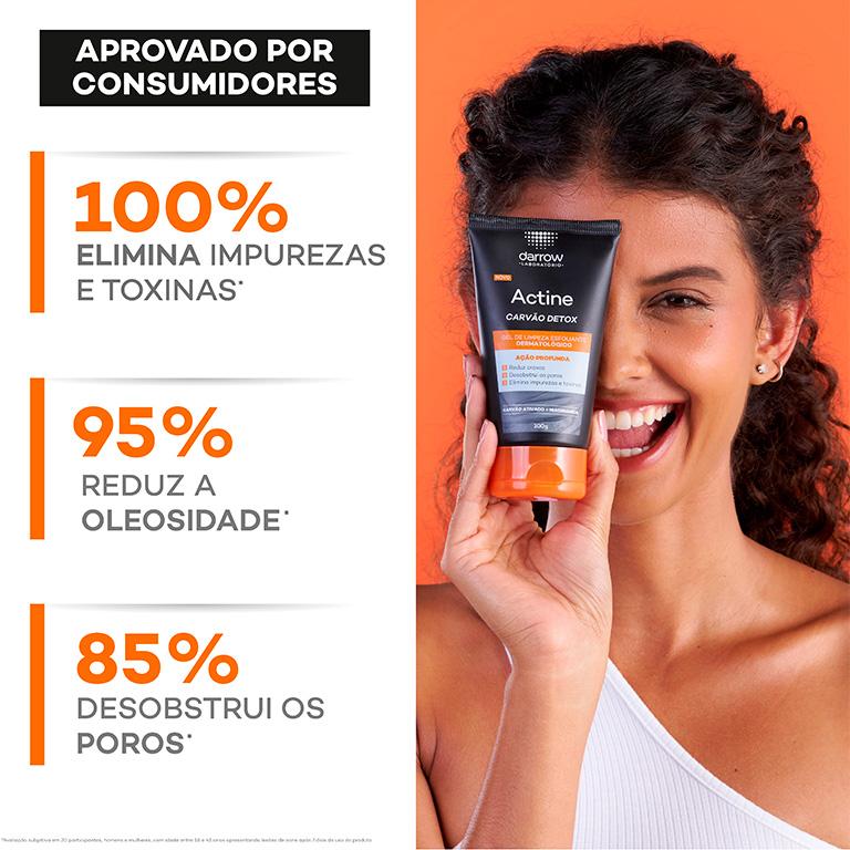 Darrow Actine Carvão Detox Gel De Limpeza Esfoliante Dermatológico