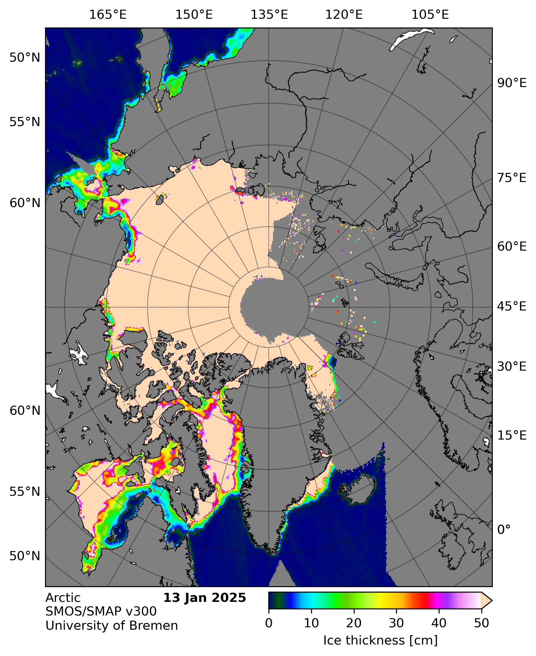 thickness of thin sea ice