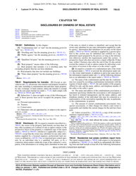 Document preview: Chapter 709.03 - Disclosures by Owners of Real Estate