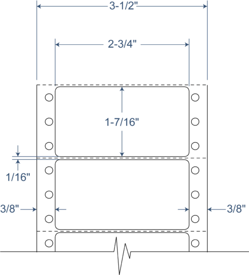 2-3/4" x 1-7/16" Pinfeed Labels