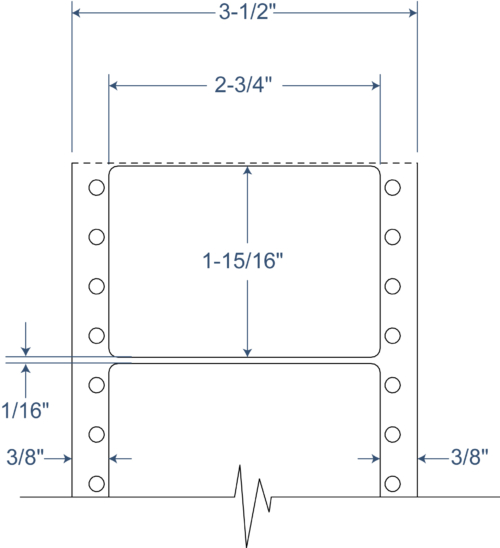 2-3/4" x 1-15/16" Pinfeed Diskette Labels