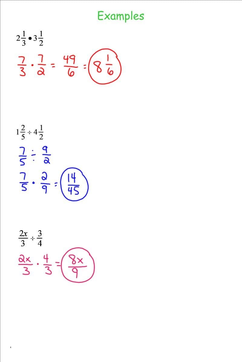 7Th Grade Math And Division Worksheets