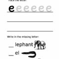 Letter Formation Worksheet Lowercase E  Free Printable