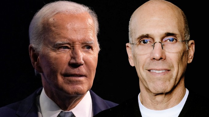 Joe Biden and Jeffrey Katzenberg