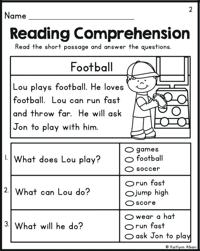 Kindergarten Reading Comprehension Worksheets Reading Prehension Kindergarten Worksheets Free Reading