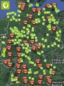 GreenTravelMaps: starting with Germany