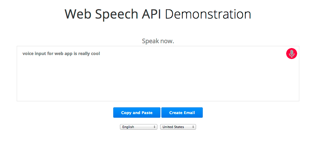 Demonstracja interfejsu Web Speech API