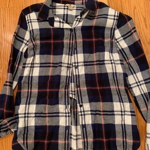 Woolrich navy plaid button up